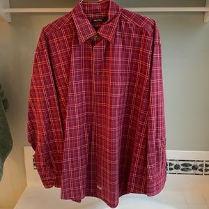 Nautica XXL Red Cream and Blue Plaid Long Sleeve